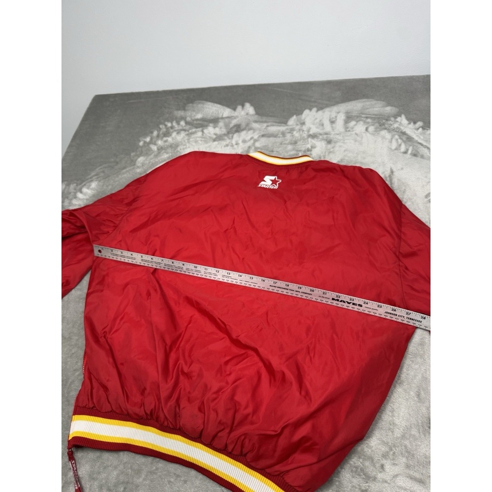 Vintage Y2K Kansas City Chiefs Windbreaker Mens XL Red Pullover Jacket Pro Line - Picture 7 of 9